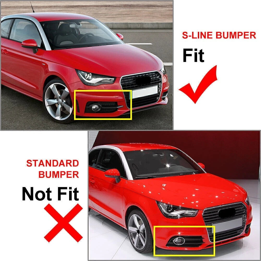 Honeycomb Fog Light Grilles for Audi A1 2011-2014 Black