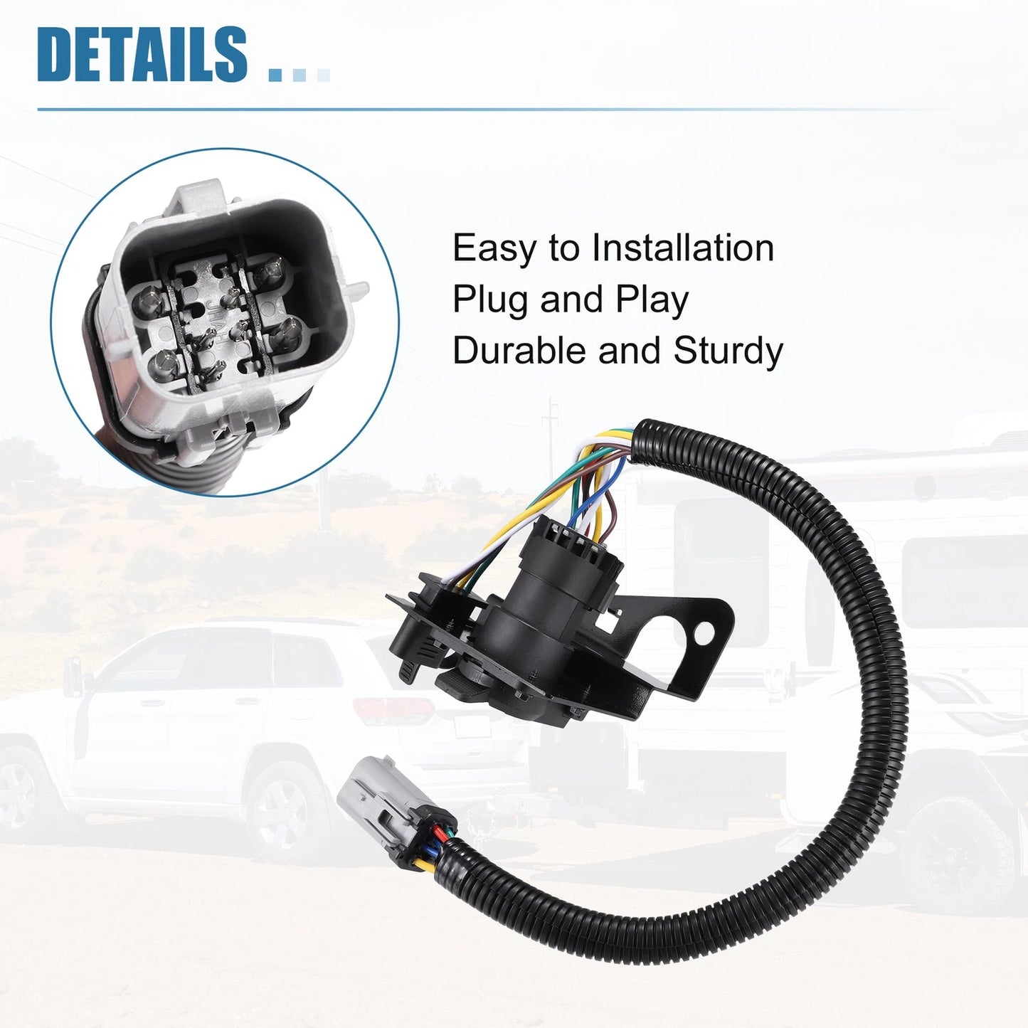 Trailer Tow Wiring Harness Plug for Ford F-250 F-350 Super Duty (2005-2023)