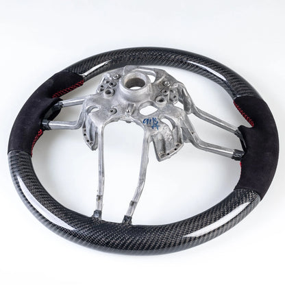 Carbon Suede Steering Wheel for Porsche 911, 718, Boxster, Cayman, Macan, Cayenne (2016-2023)