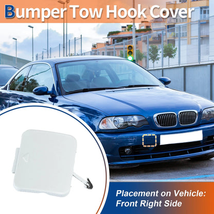 Tow Hook Cover Front Car Bumper for BMW 525i 528i 530i White