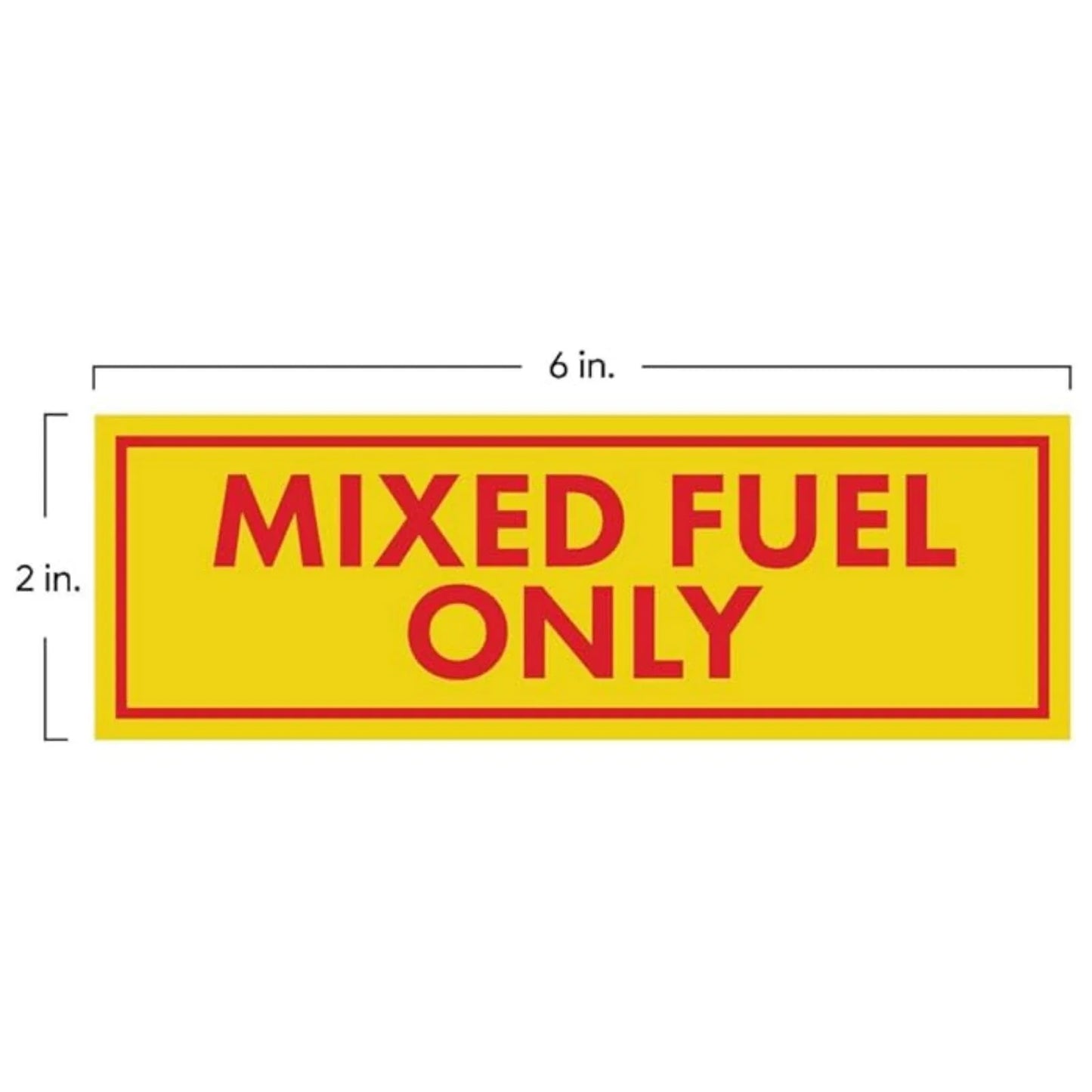4 Pack Mixed Fuel Only Vinyl Stickers Decals for Gas Oil 2-Stroke Can Labels