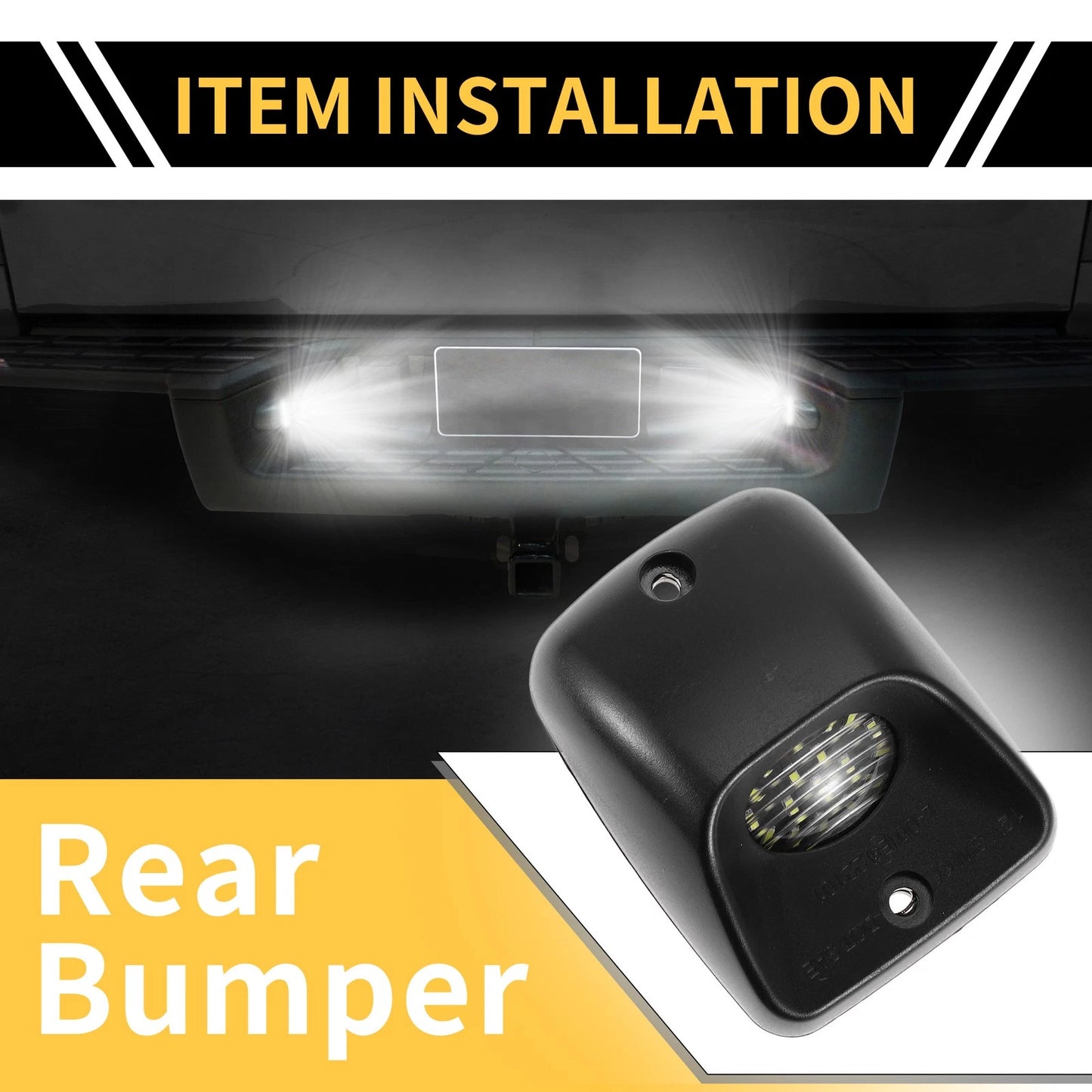 2 x License Plate Light Tag Lamp White Clear Lens for Toyota Tacoma (1995–2004)