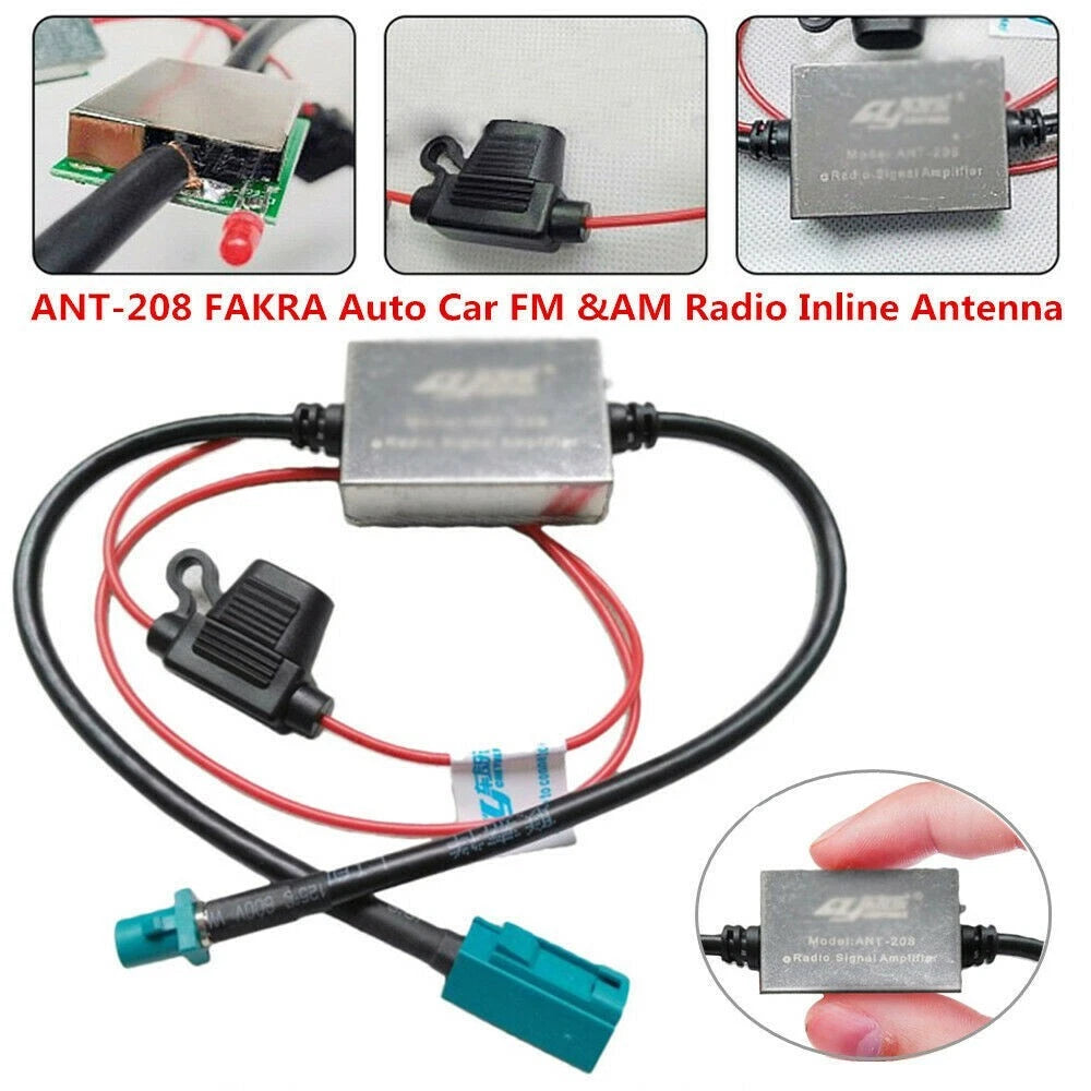 Antenna Signal Booster 25dB Gain for Car FM&AM Radio Inline