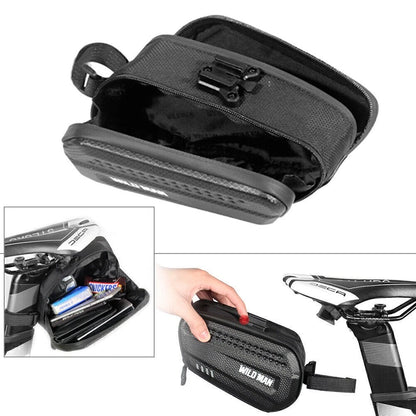 Hard Shell Waterproof Saddle Bag for WILDMAN MTB Bicycle (Fits Most Models)