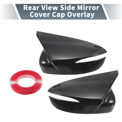 Rearview Mirror Cover Overlay Black Carbon Fiber for Mazda CX-5 (2015-2016)