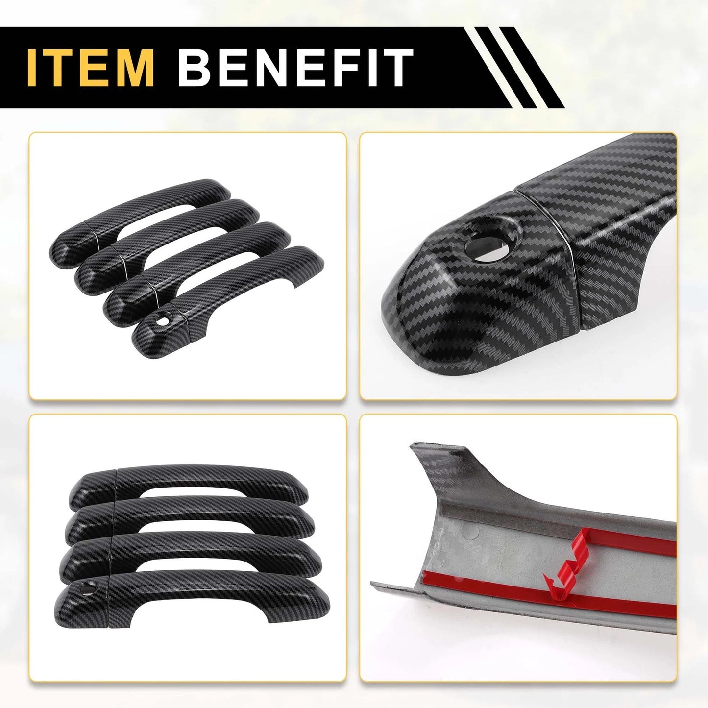 4pcs Exterior Door Handle Covers for Toyota 4Runner (2010-2019)