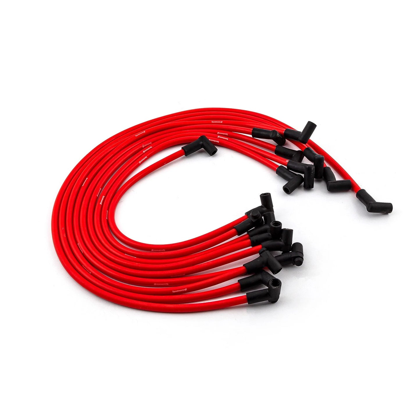 90 Deg Red Spark Plug Wires for Chevy (Universal)
