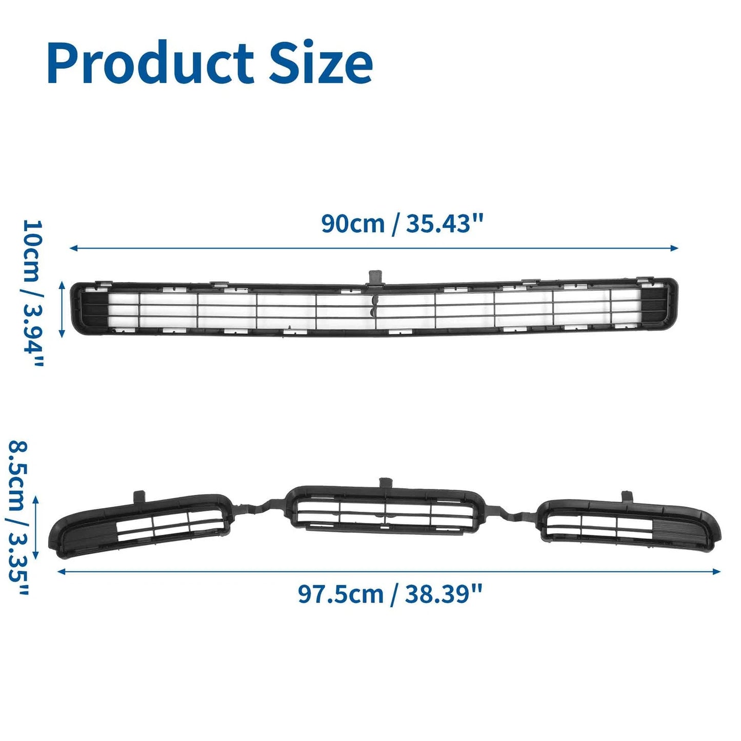 Front Lower Bumper Grille for Toyota RAV4 (2006-2008) Black