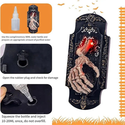 Halloween Spray Doorbell Scary Sound LED Red Light for Outdoor Decoration
