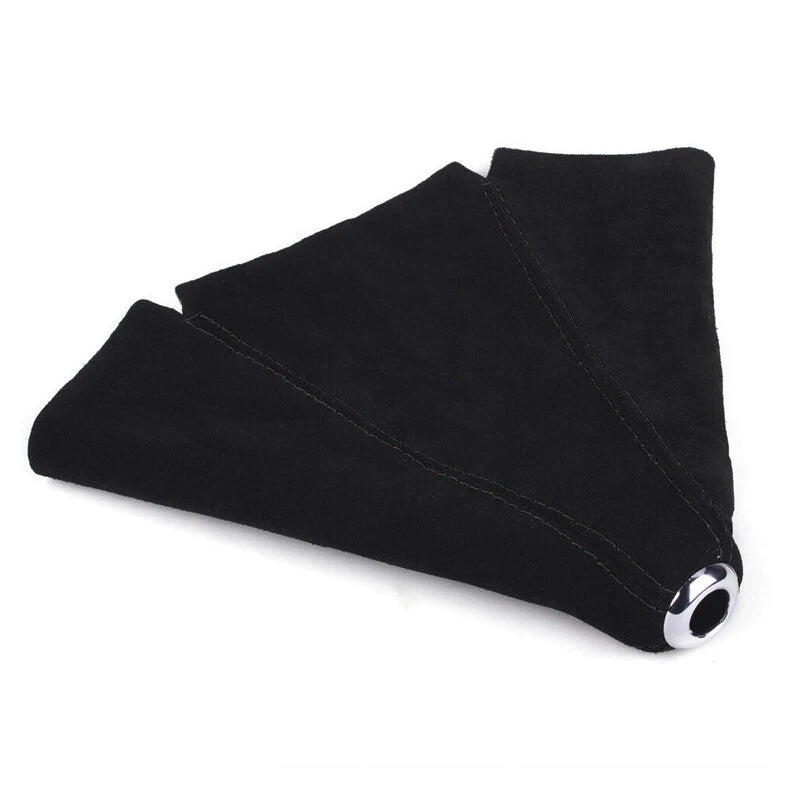 Black Suede Leather Shift Knob Boot Cover for Universal Cars