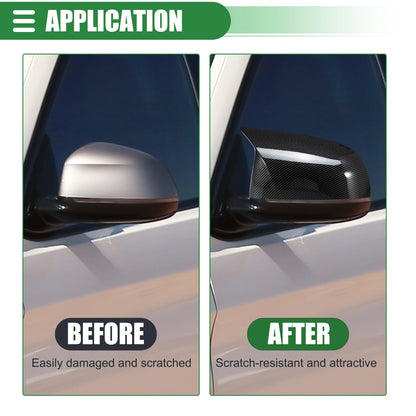 Left Right Rearview Mirror Covers for BMW X3 G01 X4 2018-2023 Black