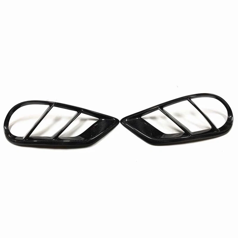Carbon Fiber Front Bumper Grill Fog Air Vent Cover For Benz W205 C250 C43 AMG