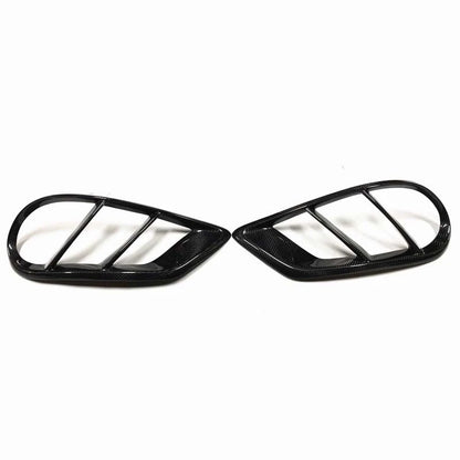 Carbon Fiber Front Bumper Grill Fog Air Vent Cover For Benz W205 C250 C43 AMG