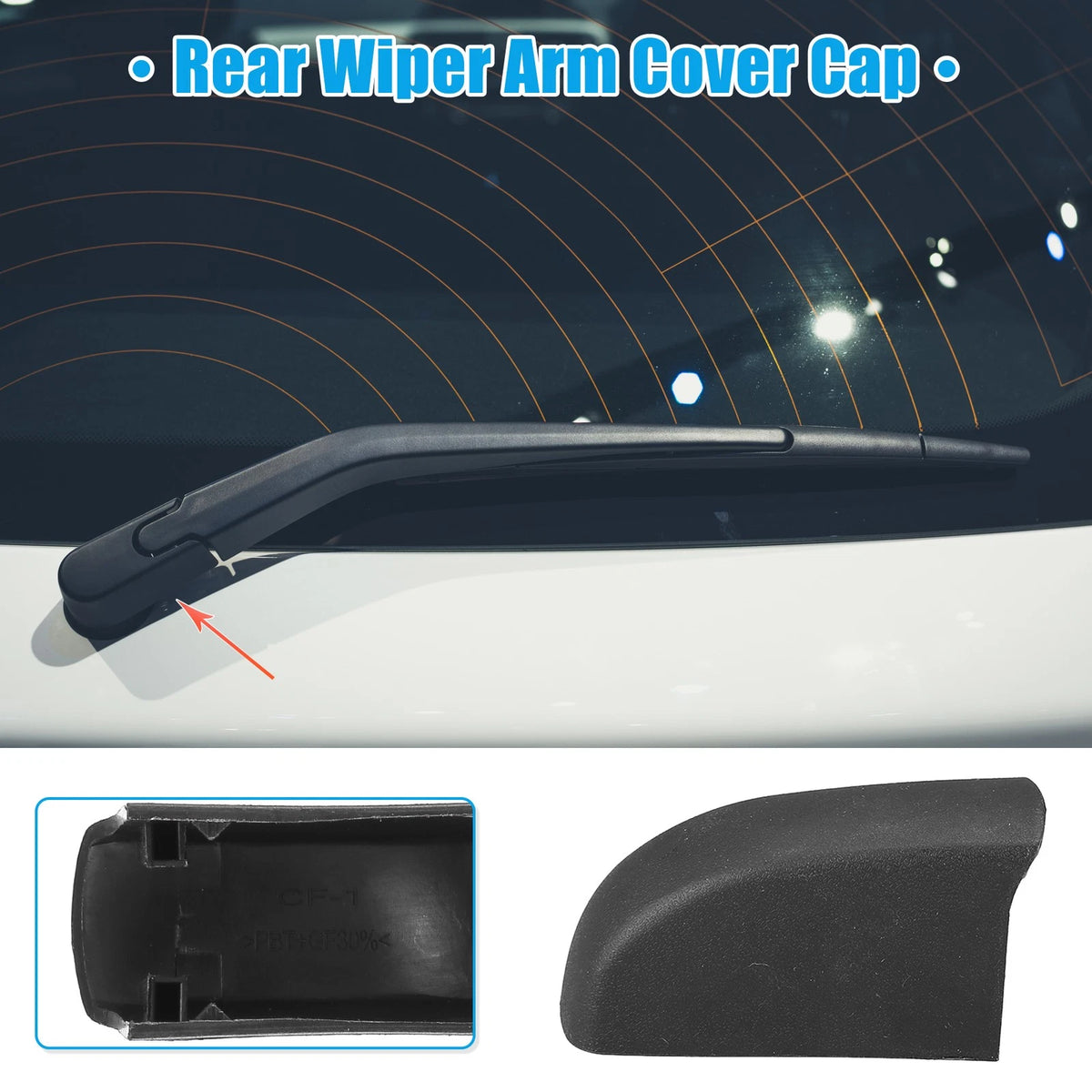 Rear Windshield Wiper Arm Nut Cover Cap for Toyota CH-R (2018–2021)