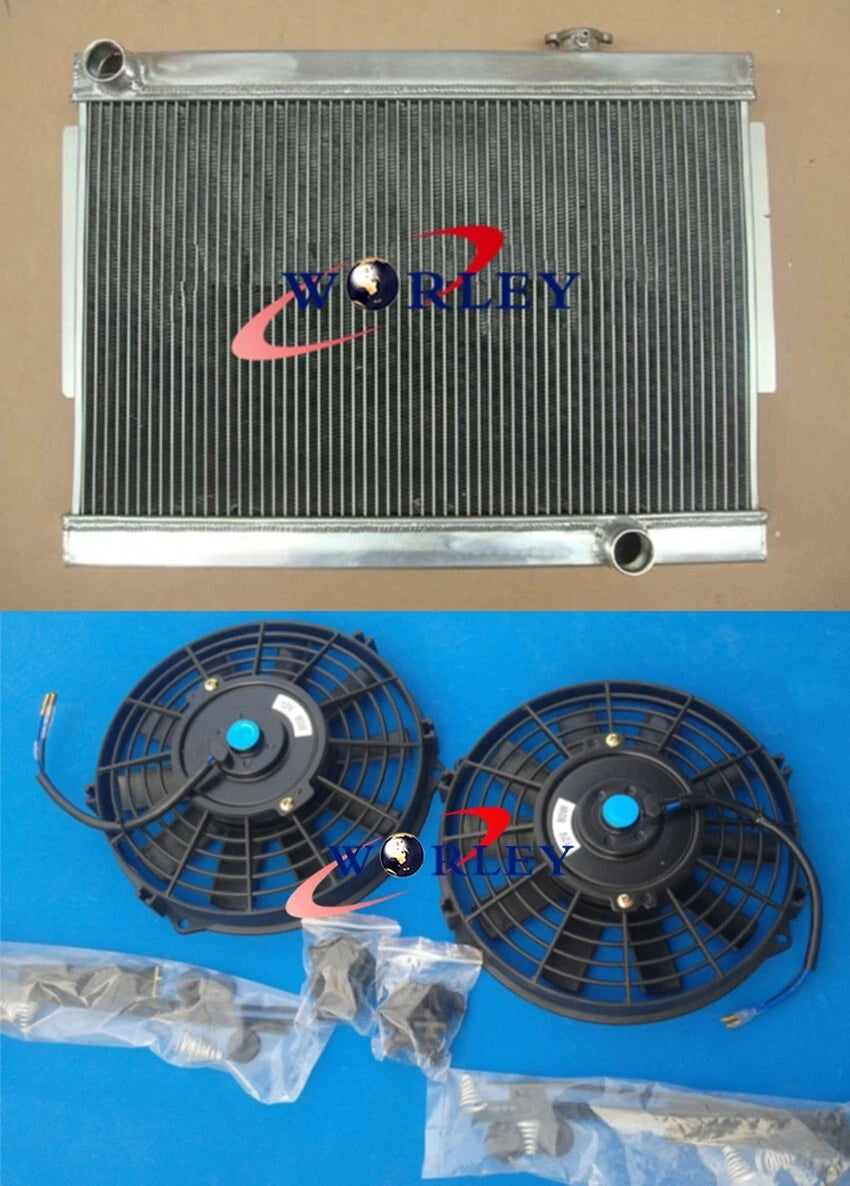 3 Row Aluminum Radiator & 2 Fans for Holden Torana LJ LC LH LX V8 (1970-1980)