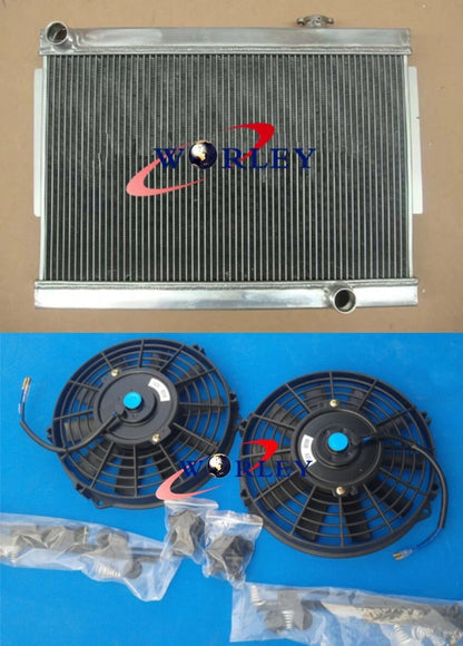 3 Row Aluminum Radiator & 2 Fans for Holden Torana LJ LC LH LX V8 (1970-1980)