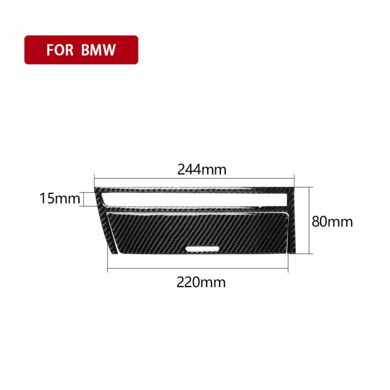 Carbon Fiber Interior Central Cover Decor Trim 2 x for BMW 3 Series E46 (1998–2005)