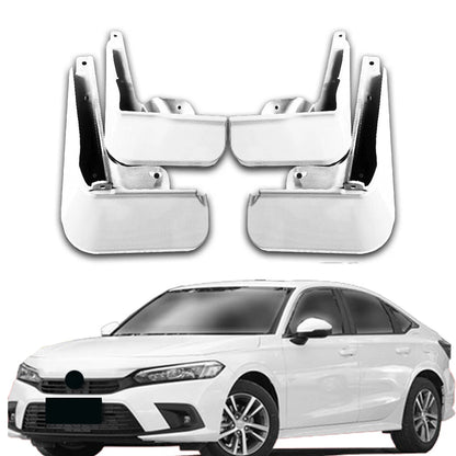 Pearl White Painted Mud Flaps Guards Splash Flares for Honda Civic (2022–2024)