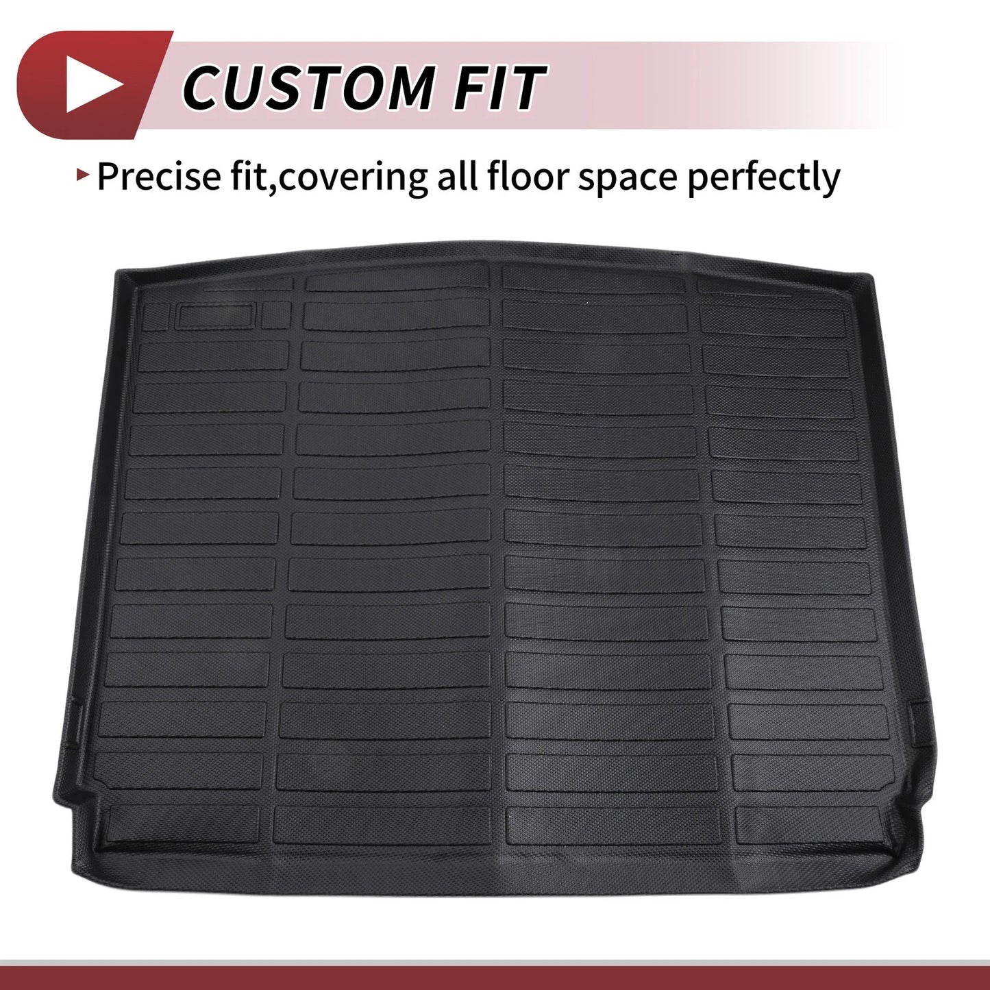Cargo Liner Rear Trunk Mat for Ford Bronco Sport (2021-2023) Long Grid Pattern