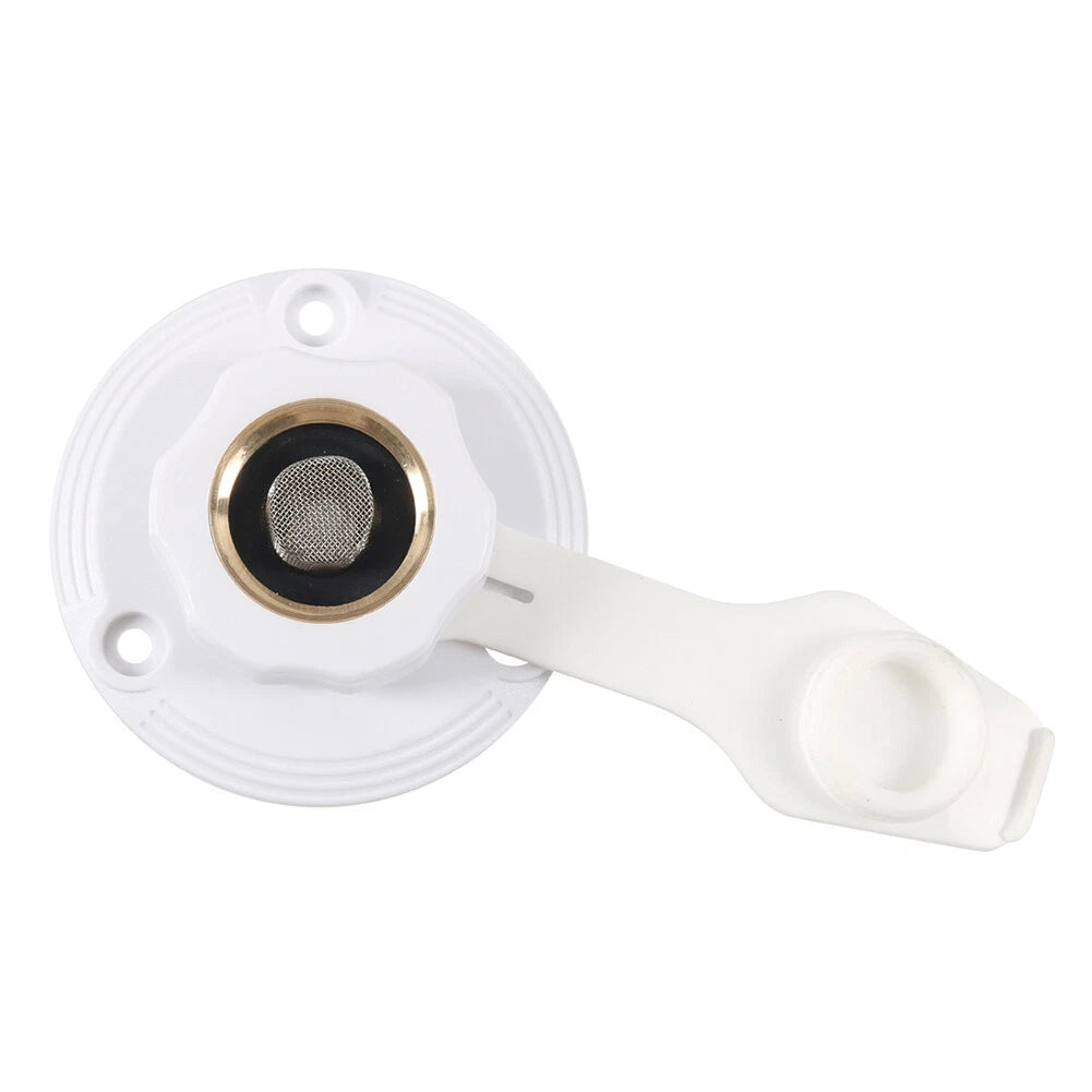 RV City Water Fill Inlet Flange w/ Check Valve for RV Trailer Camper