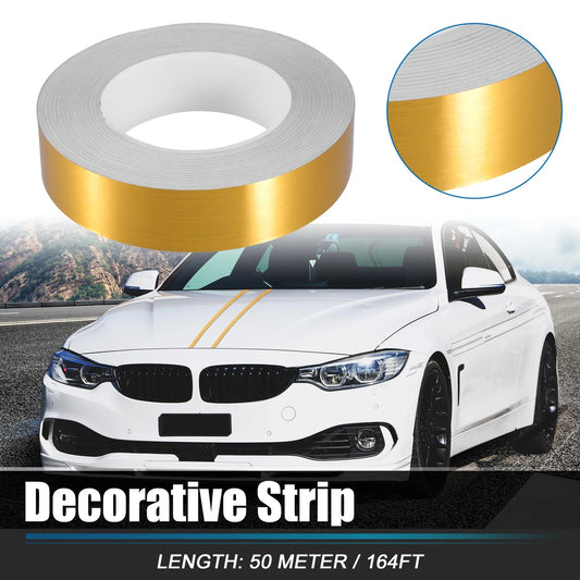 1.2 Width 164ft Decorative Strips Waterproof Gold Tone for Car/Motorcycle