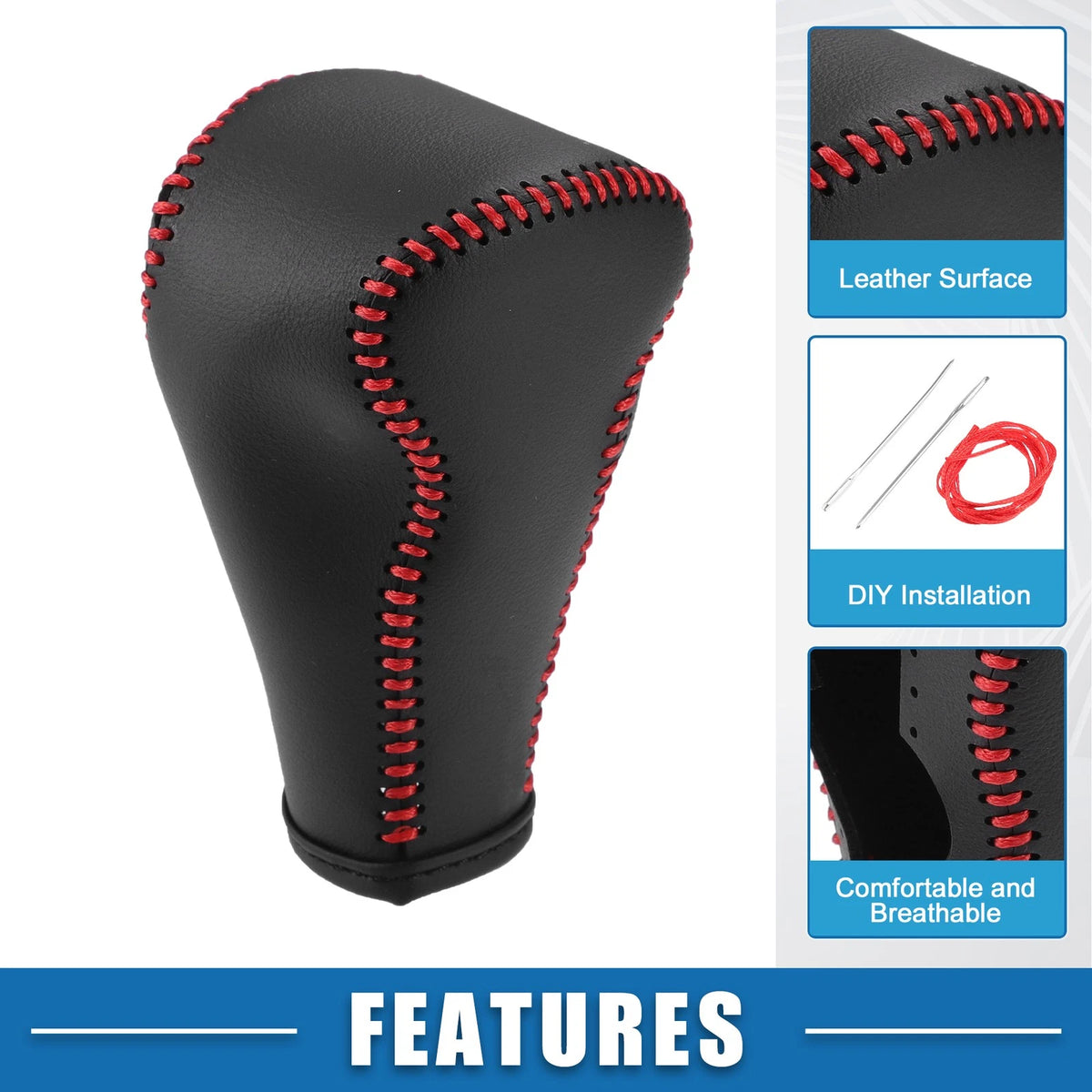Nissan Versa Gear Shifting Knob Cover Trim 2013-2016 Black Red