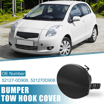 Front Bumper Tow Hook Cover for Toyota Yaris Sedan (2006-2013) Black