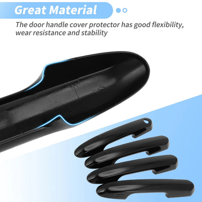 Door Handle Cover Protector for Toyota Rav4 Highlander (2020-2024) Glossy Black
