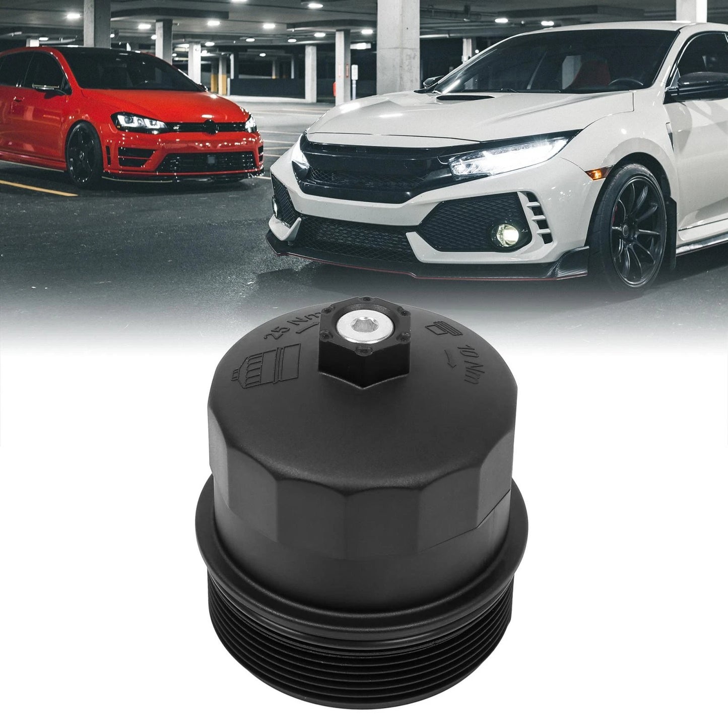 Black Oil Filter Cap Cover for BMW E60 E63 E64 E65 (2002-2010)