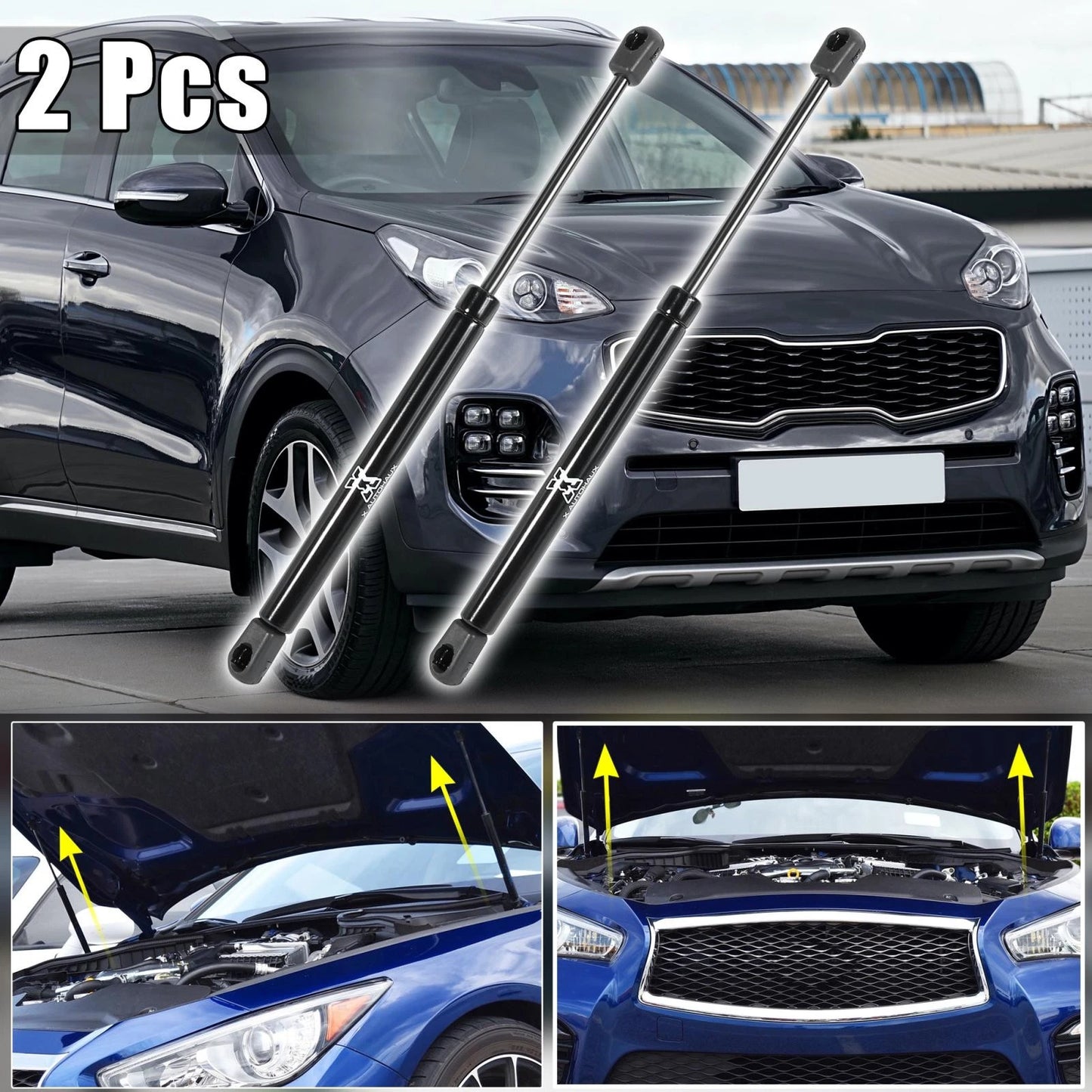 Front Hood Lift Supports for Kia Sedona (2006-2012)