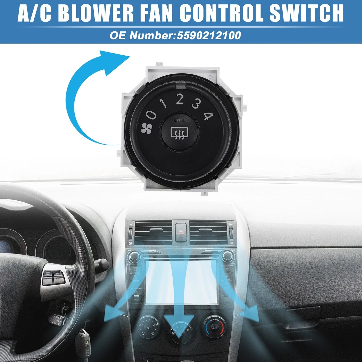 A/C Blower Fan Control Switch for Toyota Corolla XRS (2009–2013)