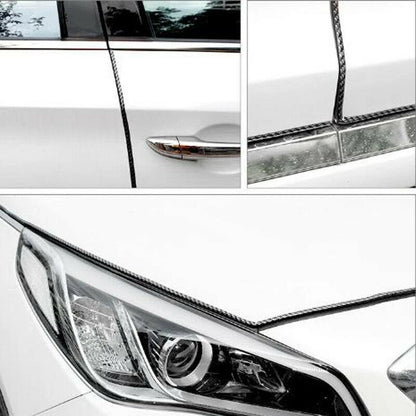 5M Carbon Fiber Style Car Door Edge Guard Trim Strip Anti Scratch Seal