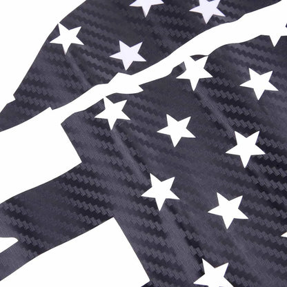 2 x Carbon Fiber Style Rear Window Flags Stickers for Dodge Challenger
