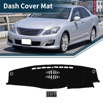 Dashboard Cover Mat for Toyota Crown 2012-2018 Black 1 Set