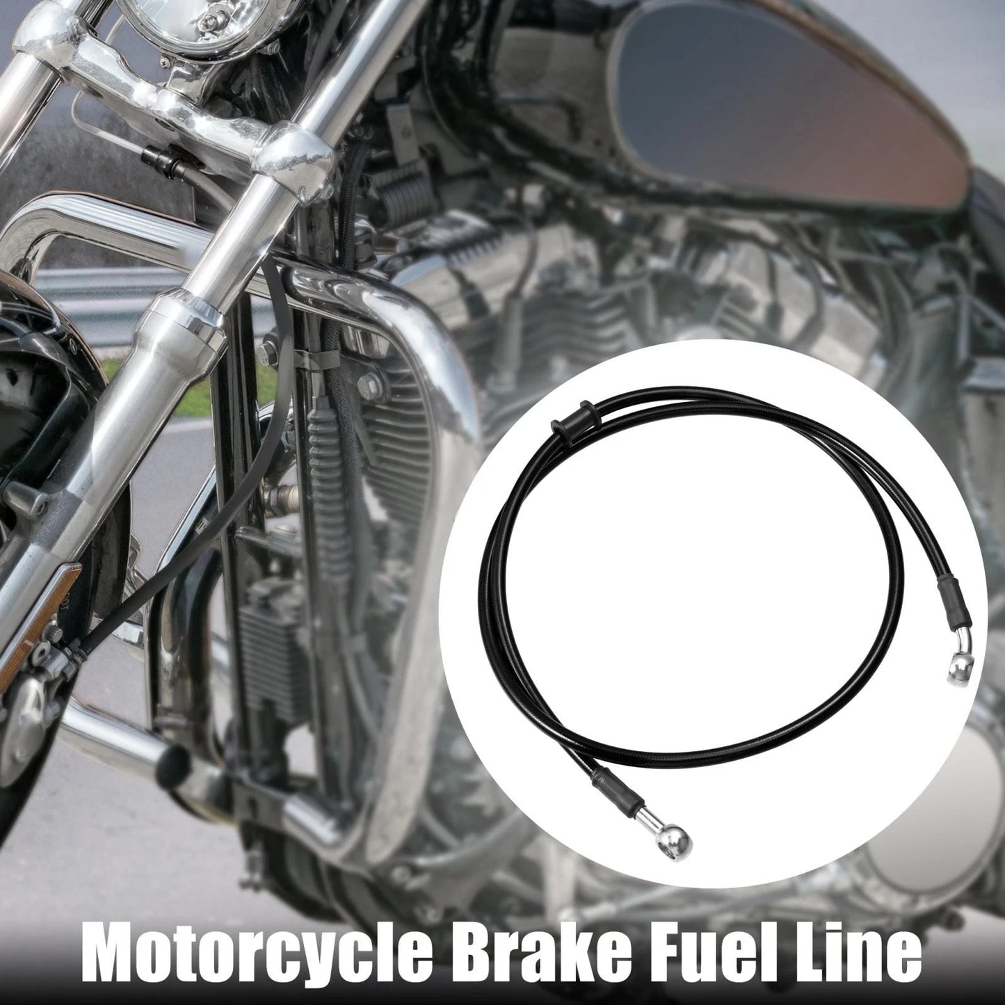 Hoses / 120cm 10mm / Braided Brake Clutch Oil Line Pipe Black for Motorcycle