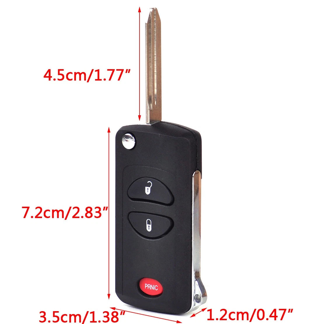 Remote Key Flip Key Shell Case for Chrysler Dodge CITA (2015-2023)