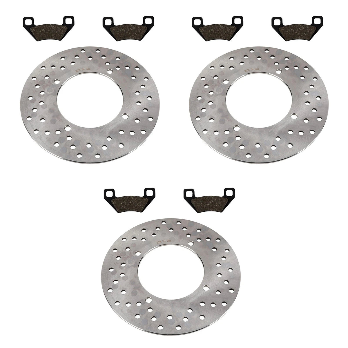 Front Rear Brake Rotors & Pads for Arctic Cat 550 H1 EFI 4x4 Auto (2009–2011)