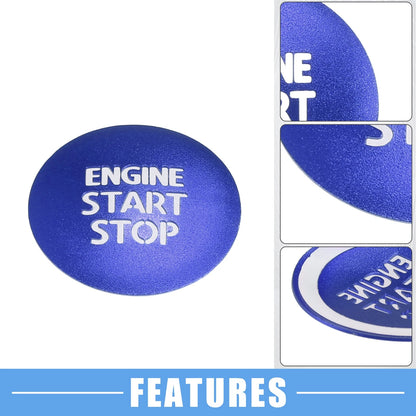 Engine Start Stop Ignition Button Cover for Toyota Tacoma (2016-2021) Blue