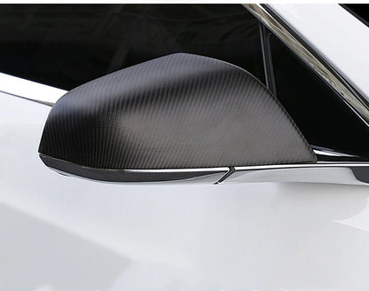 Carbon Fiber Mirror Covers for Tesla Model S Matte Black (2012-2020)