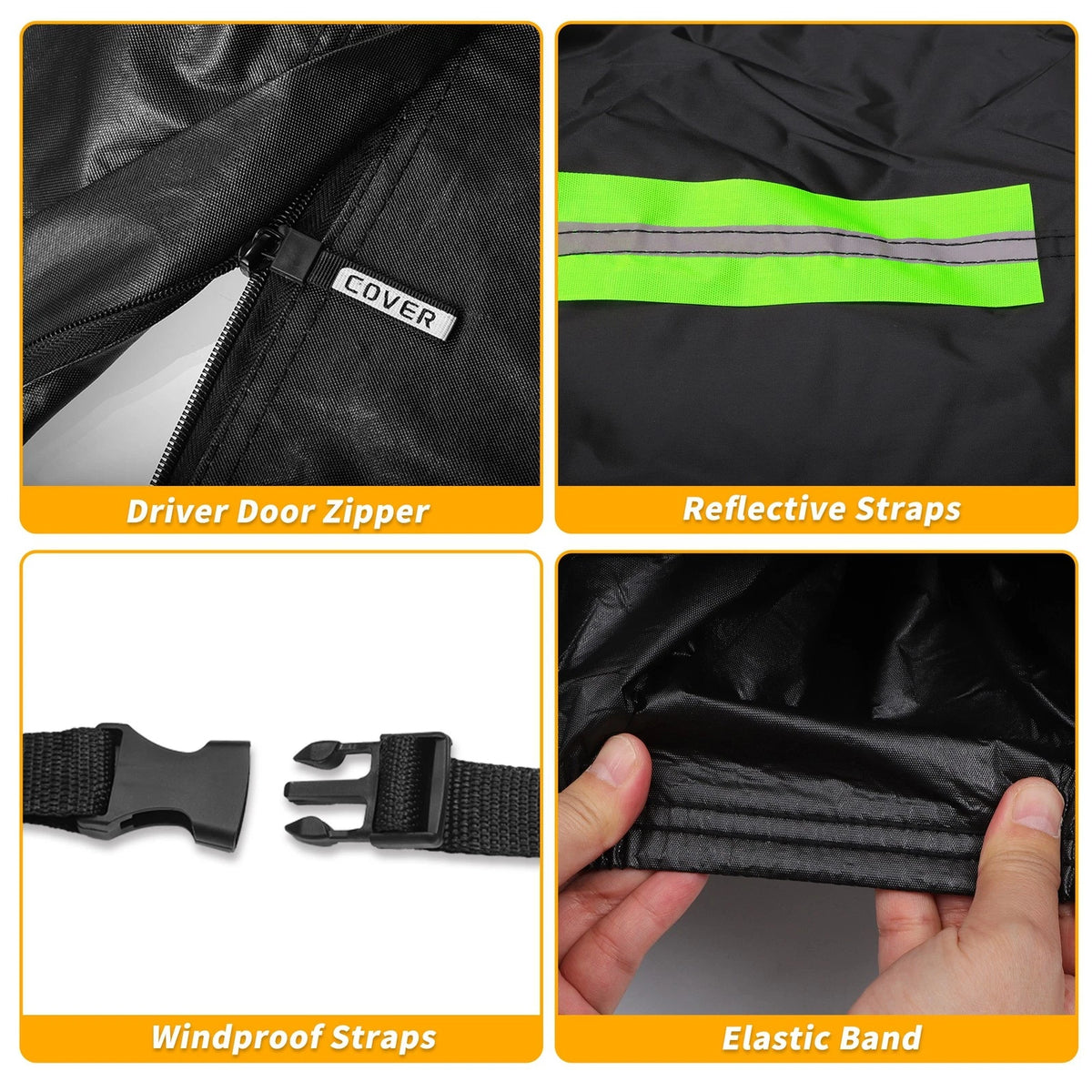 Waterproof Car Cover for Chevrolet Silverado Oxford Cloth Black