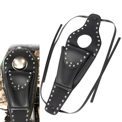 Black Fuel Gas Tank Cover & Dash Console Pouch Bag for Harley Sportster 883