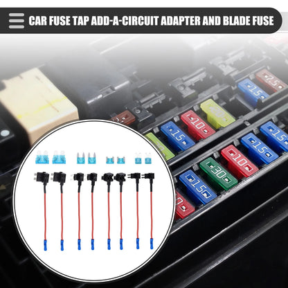 Circuit Fuse Tap Set 15A Standard Mini for Car