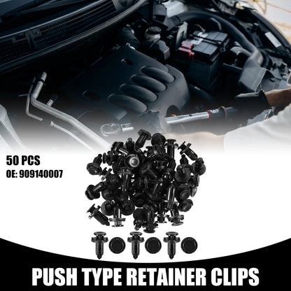 50 Pcs Push Type Retainer Clips for Subaru Ascent (2019-2022)