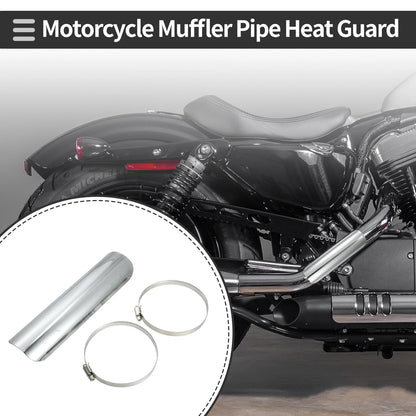 Exhaust Muffler Pipe Heat Shield Curved 226x60mm for Universal Motorcycle