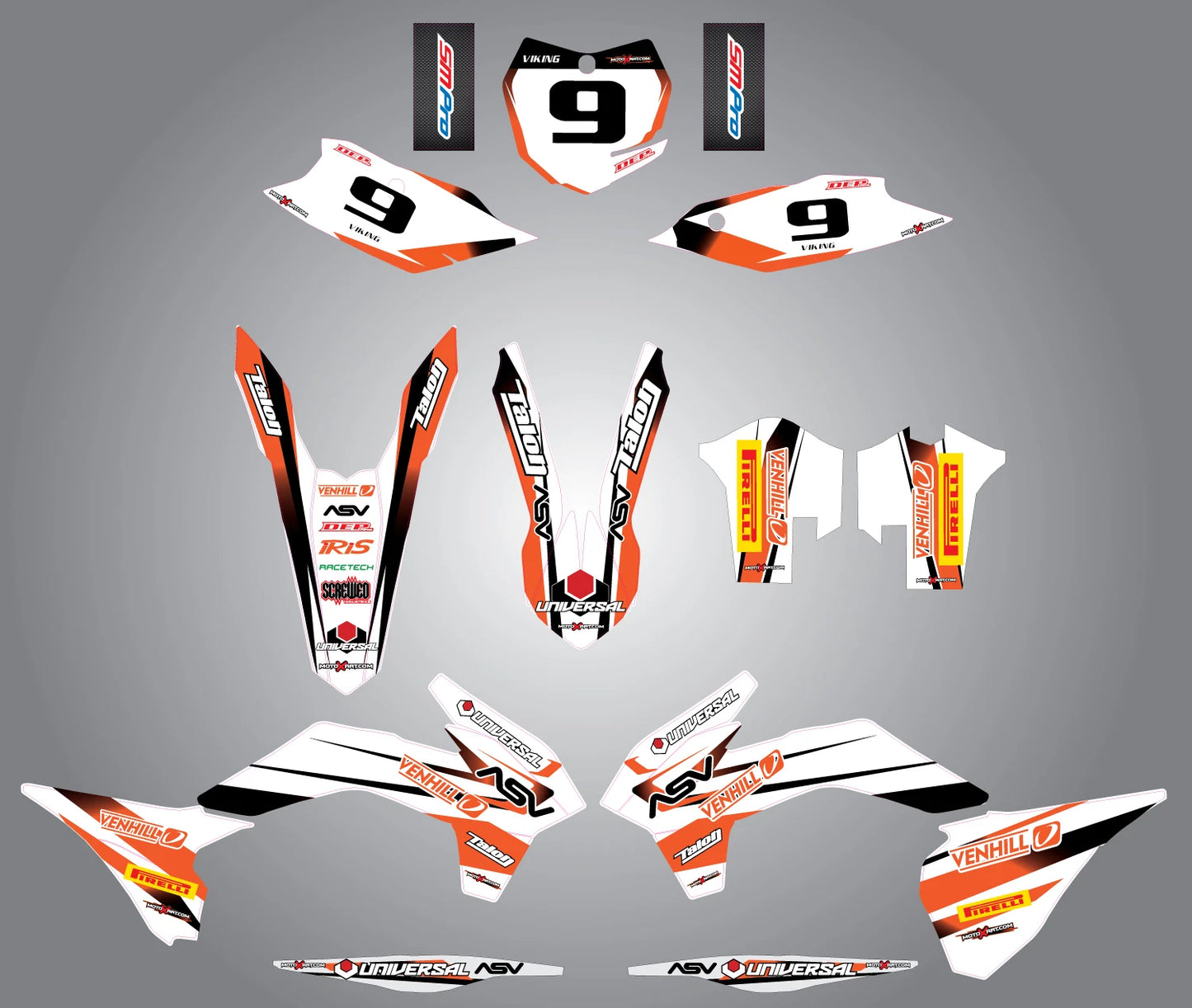 Custom Graphics Kit for KTM SX XC SXF 125 250 450 (2013-2015) - STORM Style
