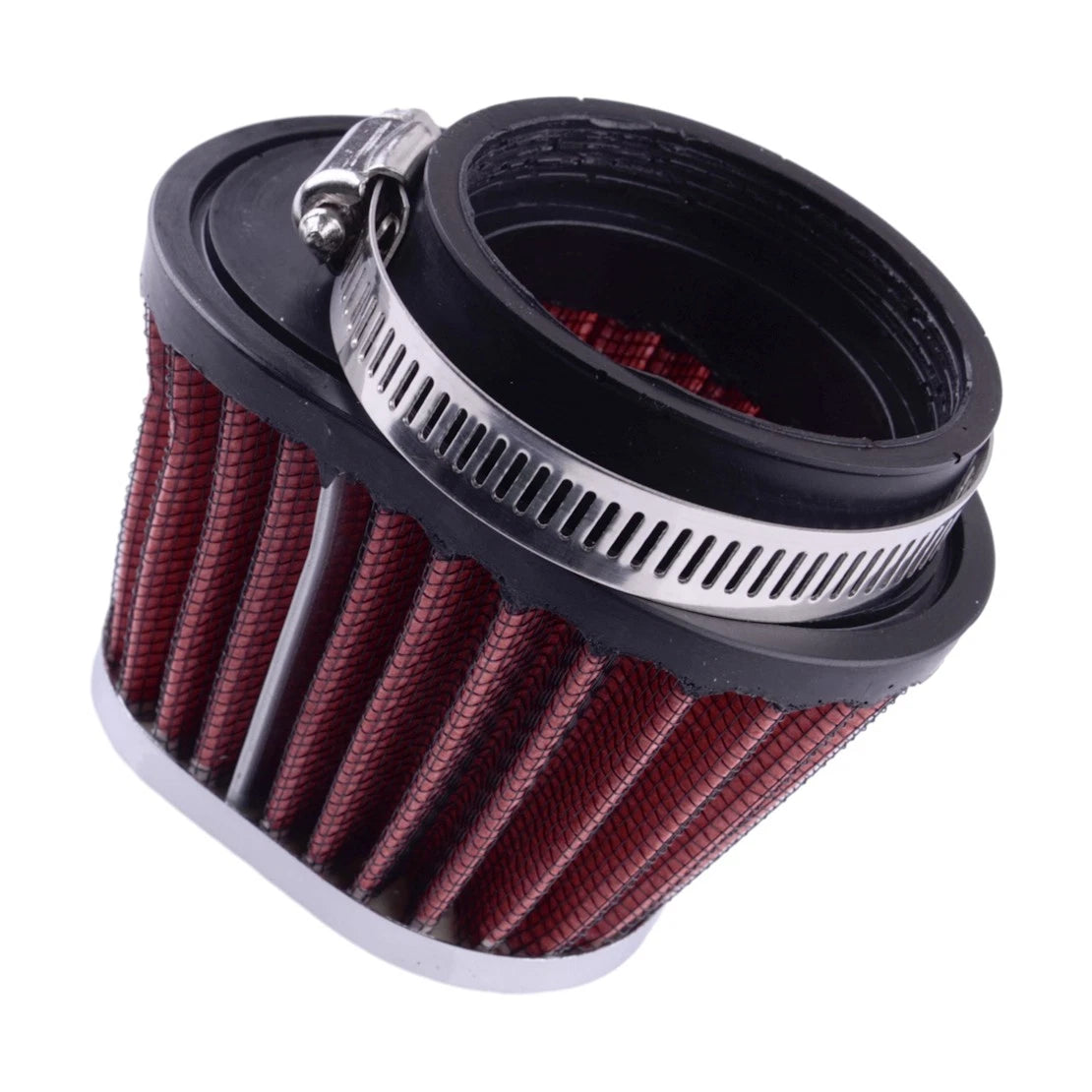 51mm Red Air Filter Cone for Car Motorcycle - Fits Various Models