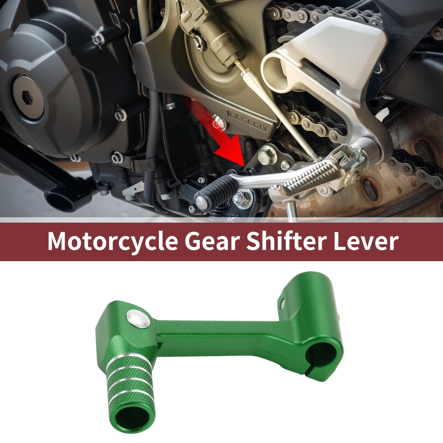 Folding Motorcycle Gear Shifter Lever for Bosuer Cheetah Green