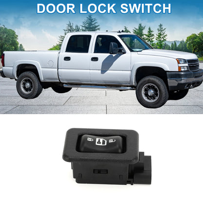 Door Lock Switch for Chevrolet Silverado 1500 2500 3500 Plastic Metal Black