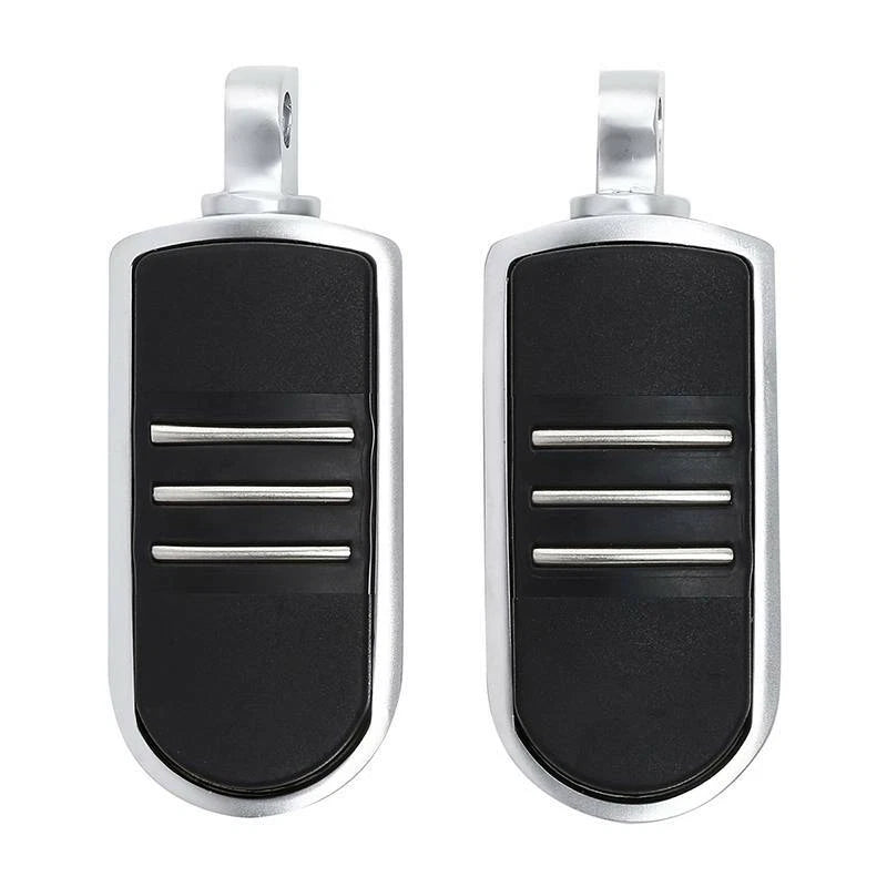 Satin Chrome Footpegs for Harley Touring Limited Softail Fatboy Sportster