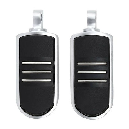 Satin Chrome Footpegs for Harley Touring Limited Softail Fatboy Sportster